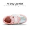image:imageDREAM PAIRS Toddler Girls Sneakers Sparkly Shiny Lightweight Comfortable Hook and Loop Casual Walking Little Kids ShoesPinkRainbow