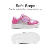 image:imageDREAM PAIRS Toddler Girls Sneakers Sparkly Shiny Lightweight Comfortable Hook and Loop Casual Walking Little Kids ShoesPurpleHot Pink