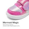 image:imageDREAM PAIRS Toddler Girls Sneakers Sparkly Shiny Lightweight Comfortable Hook and Loop Casual Walking Little Kids ShoesPurpleHot Pink