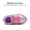 image:imageDREAM PAIRS Toddler Girls Sneakers Sparkly Shiny Lightweight Comfortable Hook and Loop Casual Walking Little Kids ShoesPurpleHot Pink