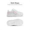 image:imageDREAM PAIRS Toddler Girls Sneakers Sparkly Shiny Lightweight Comfortable Hook and Loop Casual Walking Little Kids ShoesWhiteRainbow