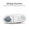 image:imageDREAM PAIRS Toddler Girls Sneakers Sparkly Shiny Lightweight Comfortable Hook and Loop Casual Walking Little Kids ShoesWhiteRainbow