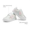 image:imageDREAM PAIRS Toddler Girls Sneakers Sparkly Shiny Lightweight Comfortable Hook and Loop Casual Walking Little Kids ShoesWhiteRainbow