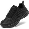 image:imageDREAM PAIRS Girls Boys Shoes Kids Lace up Tennis Sparkle Glitter Athletic Running SneakersAll Black