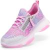 image:imageDREAM PAIRS Kids Girls Sneakers Zipper Casual Shoes Jelly Sole Sports Shoes Lightweight Walking ShoesPink