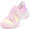 image:imageDREAM PAIRS Kids Sneakers Girls SlipOn Shoes ZStrap Colorful Jelly Sole Walking ShoesRainbowPink