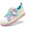 image:imageDREAM PAIRS Toddler Girls Shoes Rainbow Sneakers Casual School Walking Hook and Loop Footwear for ToddlerLittle KidsRainbowPurple