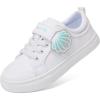 image:imageDREAM PAIRS Toddler Girls Sneakers Lightweight Comfortable Hook and Loop Casual Walking Cartoon Cute Little Kids ShoesWhite