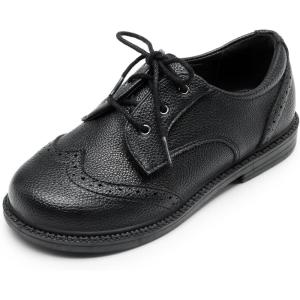 image:imageDREAM PAIRS Boys Girls Dress Shoes Kids School Uniform Formal Casual Oxfords for Toddler Little KidBlack