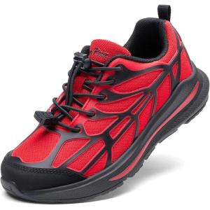 image:imageDREAM PAIRS Boys Girls Running Shoes Kids Athletic Lightweight Breathable Gym School ShoesRedBlack