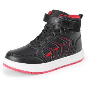 image:imageDREAM PAIRS Boys Girls Sneaker High Top Basketball Shoes Kids LilLegends JuniorFly Jumpers Sports Shoes for Athletic School GymBlackRed