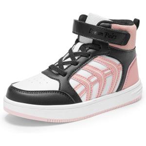 image:imageDREAM PAIRS Boys Girls Sneaker High Top Basketball Shoes Kids LilLegends JuniorFly Jumpers Sports Shoes for Athletic School GymWhitePinkBlack