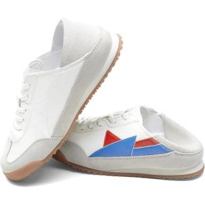 image:imageDREAM PAIRS Boys Girls Sneakers Foldable Back Retro Classic Casual Tennis Lightweight Breathable Walking Shoes for LittleBig KidWhiteBlue