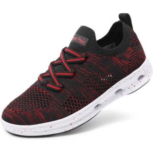 image:imageDREAM PAIRS Boys Girls Sneakers Kids Slipon Quick Dry Lightweight Aqua Water ShoesBlackRed