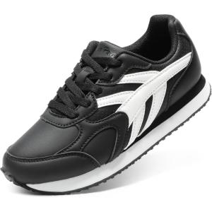 image:imageDREAM PAIRS Girls Sneakers Laceup Tennis Running Casual Footwear LilLegends Lightweight Classic Walking Shoes for LittleBig KidBlack