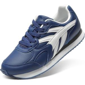 image:imageDREAM PAIRS Girls Sneakers Laceup Tennis Running Casual Footwear LilLegends Lightweight Classic Walking Shoes for LittleBig KidNavy