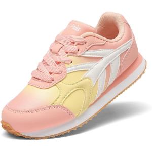 image:imageDREAM PAIRS Girls Sneakers Laceup Tennis Running Casual Footwear LilLegends Lightweight Classic Walking Shoes for LittleBig KidPink