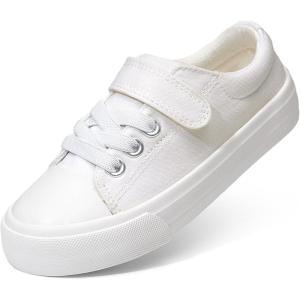 image:imageDREAM PAIRS Kids Toddler Sneakers Boys Girls Casual Canvas School ShoesAll White