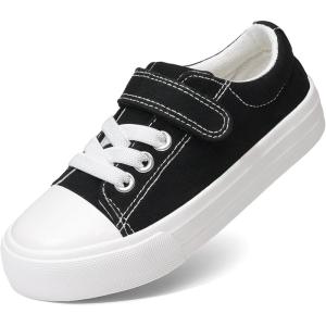 image:imageDREAM PAIRS Kids Toddler Sneakers Boys Girls Casual Canvas School ShoesBlack
