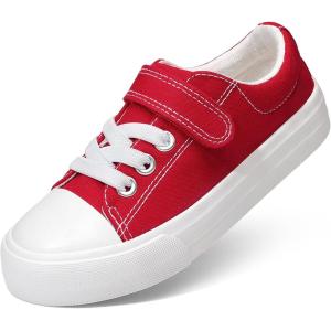 image:imageDREAM PAIRS Kids Toddler Sneakers Boys Girls Casual Canvas School ShoesRed
