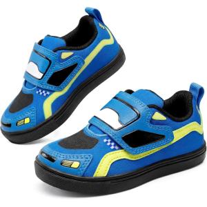 image:imageDREAM PAIRS Toddler Boys Sneakers Little Kids Shoes Fun Cartoon Cute Causal Walking Hook and Loop LightweightBlue
