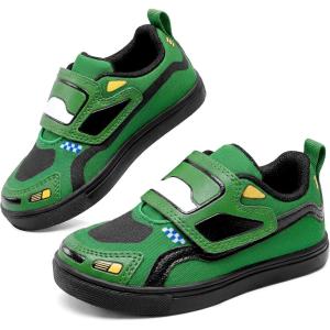image:imageDREAM PAIRS Toddler Boys Sneakers Little Kids Shoes Fun Cartoon Cute Causal Walking Hook and Loop LightweightGreen