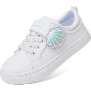 image:imageDREAM PAIRS Toddler Girls Sneakers Lightweight Comfortable Hook and Loop Casual Walking Cartoon Cute Little Kids ShoesWhite