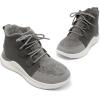 image:imageDREAM PAIRS Ankle Winter Boots for Women Waterproof Lace Up AntiSlip Warm Snow Booties Fashion Sneaker BootsDark Grey