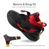image:imageDREAM PAIRS Boys Girls Basketball Shoes Little Kid Big Kid NonSlip Sport Athletic Sneakers Boys Comfortable Durable School Training ShoesBlackRed