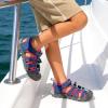 image:imageDREAM PAIRS Boys Girls ClosedToe Outdoor Summer Sport Sandals for ToddlerLittleBig KidBlueFuchsiaMint
