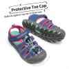 image:imageDREAM PAIRS Boys Girls ClosedToe Outdoor Summer Sport Sandals for ToddlerLittleBig KidBlueFuchsiaMint