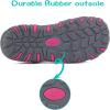 image:imageDREAM PAIRS Boys Girls ClosedToe Outdoor Summer Sport Sandals for ToddlerLittleBig KidFuchsiaMultiGrey