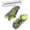 image:imageDREAM PAIRS Boys Girls ClosedToe Outdoor Summer Sport Sandals for ToddlerLittleBig KidGreyGreen