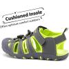 image:imageDREAM PAIRS Boys Girls ClosedToe Outdoor Summer Sport Sandals for ToddlerLittleBig KidGreyGreen
