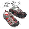 image:imageDREAM PAIRS Boys Girls ClosedToe Outdoor Summer Sport Sandals for ToddlerLittleBig KidGreyLightGreyRed