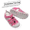 image:imageDREAM PAIRS Boys Girls ClosedToe Outdoor Summer Sport Sandals for ToddlerLittleBig KidHot Pink