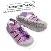 image:imageDREAM PAIRS Boys Girls ClosedToe Outdoor Summer Sport Sandals for ToddlerLittleBig KidPurpleLightPurple