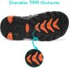 image:imageDREAM PAIRS Boys Girls Outdoor Summer Sport Athletic Sandals for ToddlerLittleBig KidDarkGreyOrange