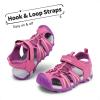 image:imageDREAM PAIRS Boys Girls Outdoor Summer Sport Athletic Sandals for ToddlerLittleBig KidFuchsiaLightGrey