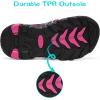 image:imageDREAM PAIRS Boys Girls Outdoor Summer Sport Athletic Sandals for ToddlerLittleBig KidNavyFuchsiaMint