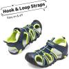 image:imageDREAM PAIRS Boys Girls Outdoor Summer Sport Athletic Sandals for ToddlerLittleBig KidNavyNeon Green