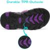 image:imageDREAM PAIRS Boys Girls Outdoor Summer Sport Athletic Sandals for ToddlerLittleBig KidPurpleFuchsiaLightGrey