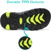 image:imageDREAM PAIRS Boys Girls Outdoor Summer Sport Athletic Sandals for ToddlerLittleBig KidRoyalNeonGreenLightGrey