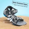image:imageDREAM PAIRS Boys Girls Sandals Kids Adventurous LightWeight Adjustable Straps Summer Water Shoes ToddlerLittle KidBig KidBlackBlue
