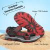 image:imageDREAM PAIRS Boys Girls Sandals Kids Adventurous LightWeight Adjustable Straps Summer Water Shoes ToddlerLittle KidBig KidBlackRed