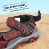 image:imageDREAM PAIRS Boys Girls Sandals Kids Adventurous LightWeight Adjustable Straps Summer Water Shoes ToddlerLittle KidBig KidBlackRed