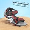image:imageDREAM PAIRS Boys Girls Sandals Kids Adventurous LightWeight Adjustable Straps Summer Water Shoes ToddlerLittle KidBig KidBlackRed