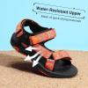 image:imageDREAM PAIRS Boys Girls Sandals Kids Adventurous LightWeight Adjustable Straps Summer Water Shoes ToddlerLittle KidBig KidOrangeBlack