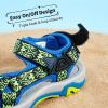 image:imageDREAM PAIRS Boys Girls Sandals Kids Adventurous LightWeight Adjustable Straps Summer Water Shoes ToddlerLittle KidBig KidRoyalNeonGreen