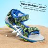 image:imageDREAM PAIRS Boys Girls Sandals Kids Adventurous LightWeight Adjustable Straps Summer Water Shoes ToddlerLittle KidBig KidRoyalNeonGreen